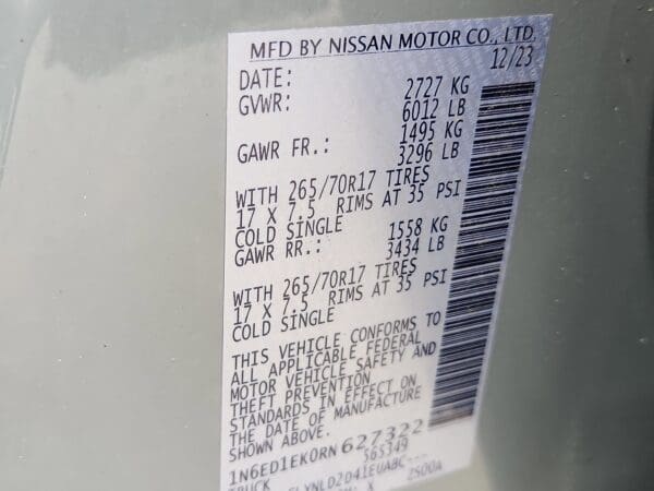 2024 Nissan Frontier - Image 22