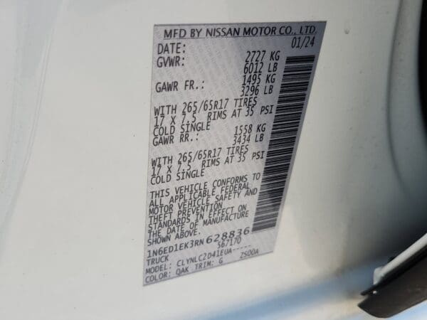 2024 Nissan Frontier - Image 23